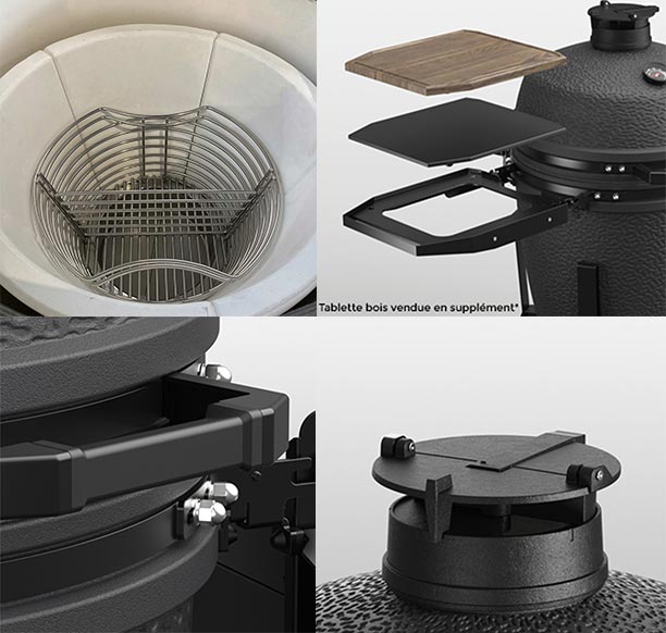 Equipements du kamado Pro Large Complete Desert Sand
