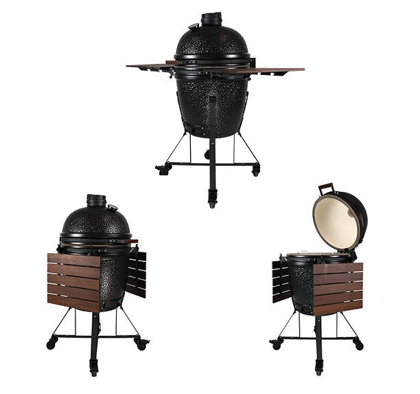Différentes vues sur le barbecue kamado The Bastard Anniversary Edition