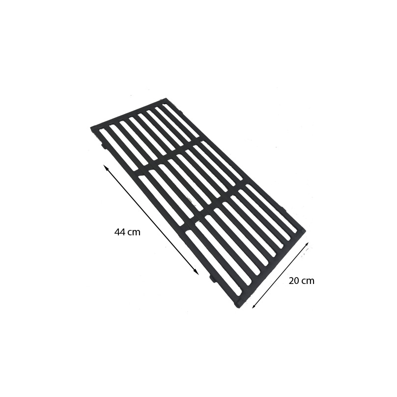 Dimensions de la grille de saisie en fonte pour Spirit II 210 Weber