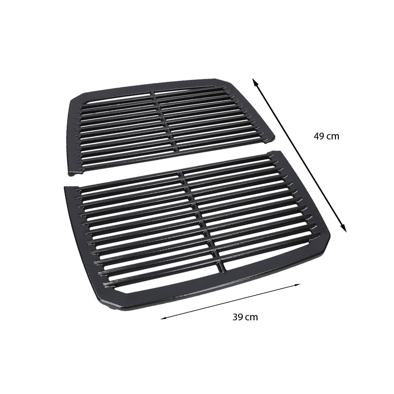 Dimensions de la grille de cuisson en fonte émaillée pour barbecue électrique Pulse 2000 Weber