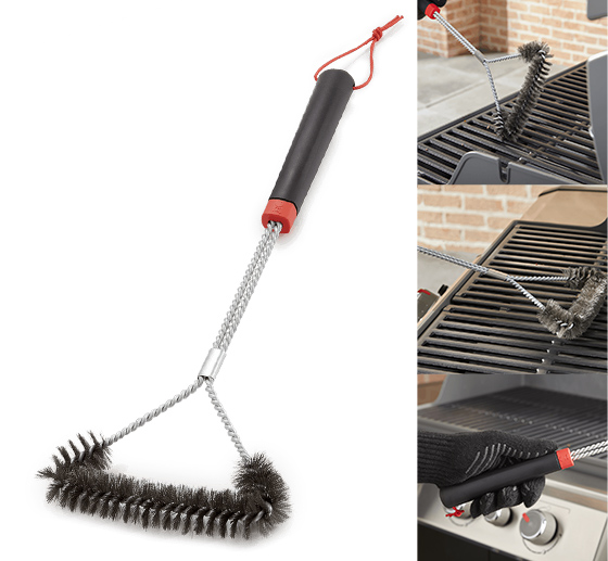 Brosse de barbecue Weber, treillis en acier, 18po 6283