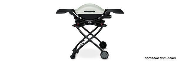 Chariot pour Weber Q 1000 et 2000 avec barbecue