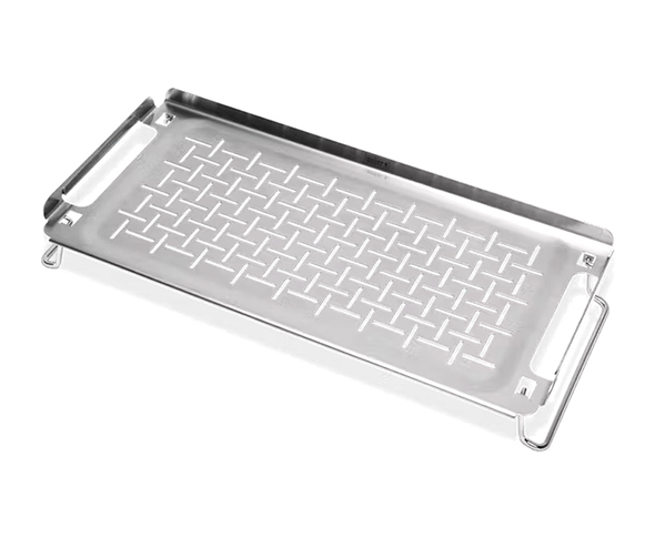 plateau de rechauffage en inox Weber pour plancha