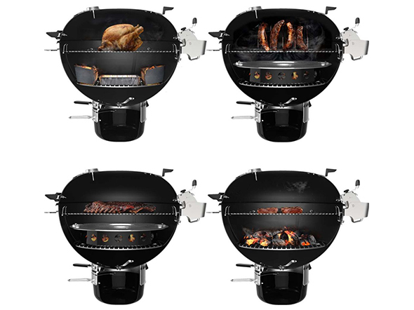 Plusieurs cuissons possibles - vue intérieur du barbecue Weber Master Touch