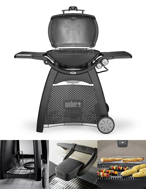 Barbecue gaz Q 3200 Weber sur chariot avec lampe