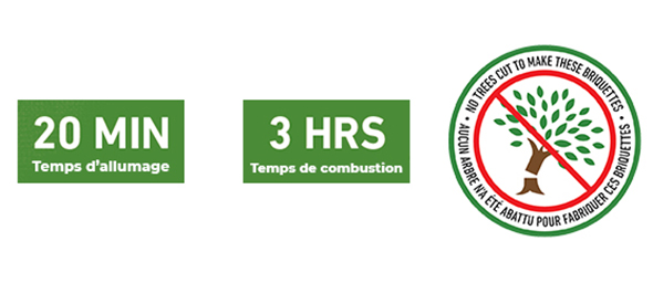 caractéristiques des briquettes de noix de coco Weber 4kg