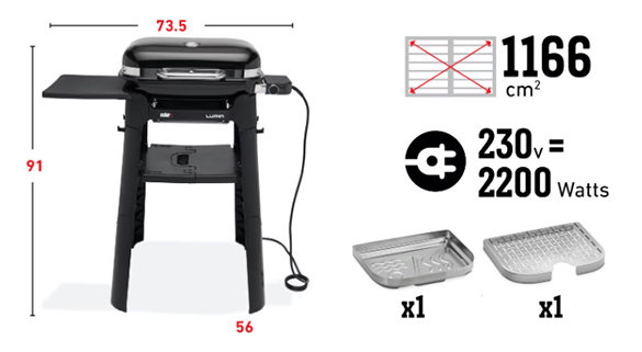 Caractéristiques du Weber Lumin Compact Stand