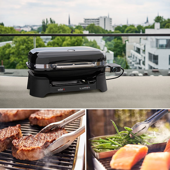 Cuissons sur le barbecue électrique Weber Lumin