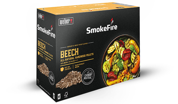 Boîte de pellets au bois de hêtre pour barbecue Weber