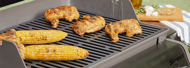 Barbecue avec grilles en fonte émaillée Weber
