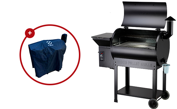 Barbecue Z Grills PRO 700 couvercle ouvert housse inlcuse
